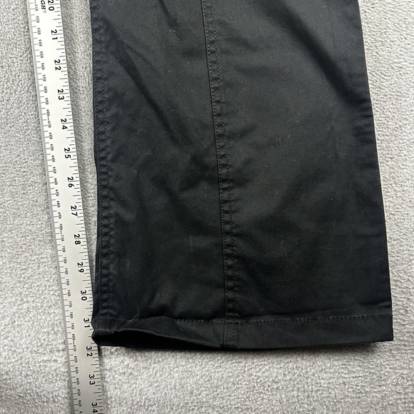 Hollister Pants Womens 10 Black Mid Rise Relaxed Boot Cargo Stretch Casual NWT - Picture 7 of 9
